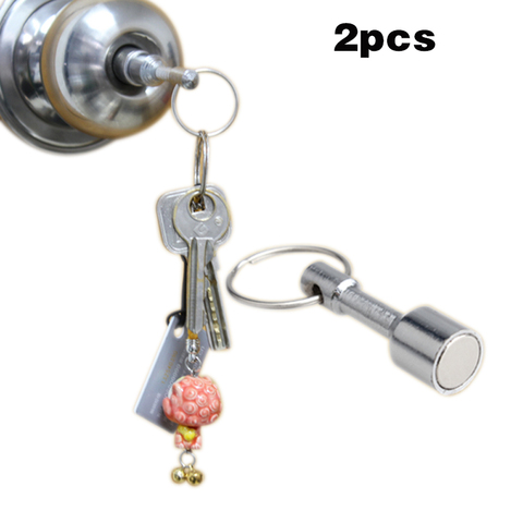 2 Pcs/Set Strong Magnet Key Holder Pocket Keychain Split Ring Keyrings Gift EIG88 ► Photo 1/4