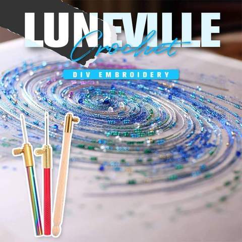 Luneville Crochet French Embroidery Needles Tambour Crochet Hook Luneville Hook with 3 Needles ► Photo 1/6