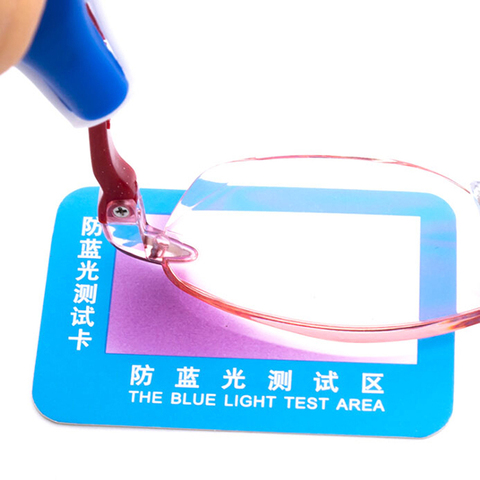 10pc PVC Anti-Blue Light Test Card Test Light Glasses UV Test Accessories Card Blue Light Detection Card Generator Card And Temp ► Photo 1/6
