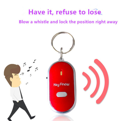 Wireless Whistle Key Finder Keychain Anti-Lost Device Keyrings Electronic Anti-Theft Ellipse Key Search Key Roll For Women Men ► Photo 1/6