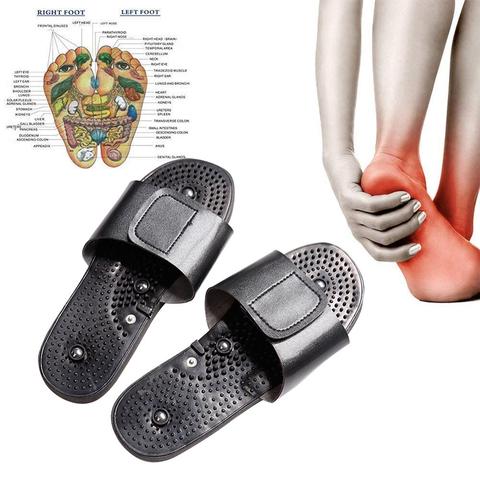 Acupuncture Healthy Relaxation Man And Women One Pair Foot Slipper Sandals Reflex Stress Rotating Foot Massage Shoes ► Photo 1/6