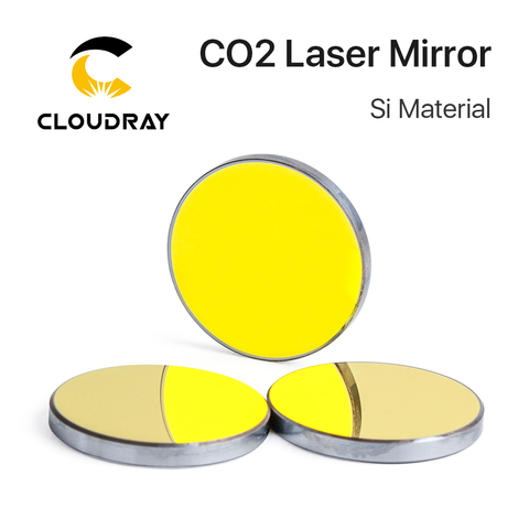 Cloudray Co2 Laser Si reflective Mirrors for Laser Engraver Gold-Plated Silicon Reflector Lenses Dia. 19 20 25 30 38.1 mm ► Photo 1/6