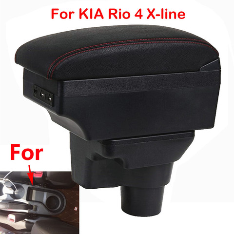 For Kia Rio 4 armrest box Kia Rio 4 X-line 2017 2022 car armrest box accessories interior Storage box Retrofit parts ► Photo 1/6