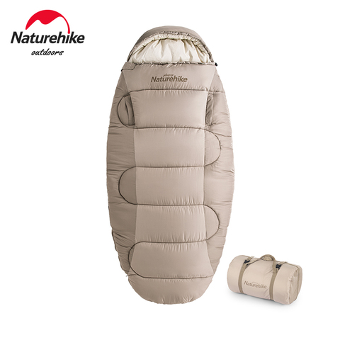 Naturehike Winter Sleeping Bag Pancake Washable  Portable Ultralight Adult Cotton Sleeping Bag Wearable Camping Sleeping Bag ► Photo 1/6