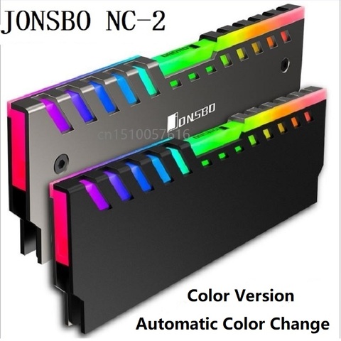 2pcs Desktop Memory Cooling Vest NC-2 Version RGB/Colour  Radiator Aluminum RAM  Heatsink Change Multicolour  Cooler ► Photo 1/5