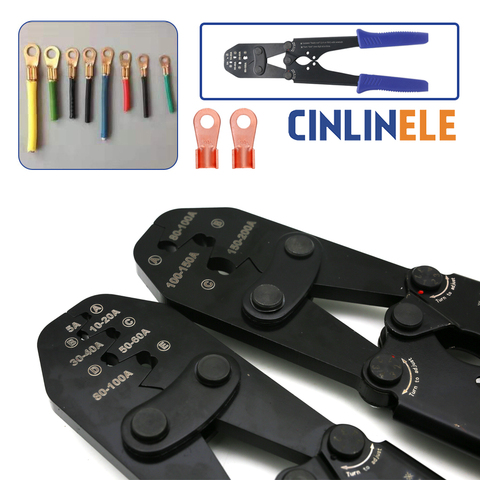 Copper Terminals Crimper 5A-200A Crimping Pliers Open Terminals Closed Wire Tools Large Pliers Save Effort ► Photo 1/6