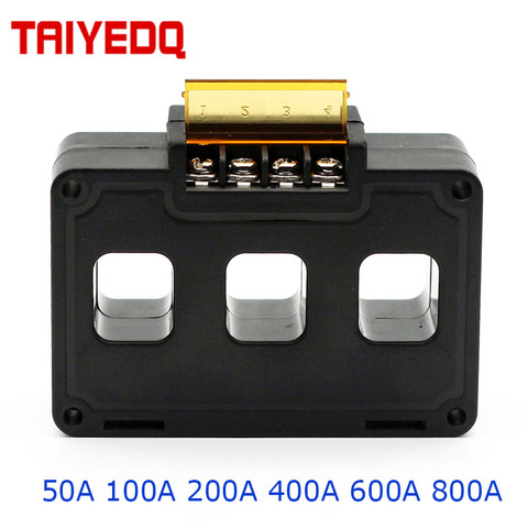 Three Phase 0.5 Class Current Transformer CT5 AC Current Transformer 50A 100A 200A 300A 400A 600A 800A  current sensor ► Photo 1/5
