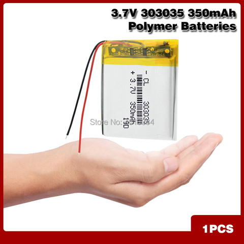 350mAh 303035 Li-ion Polymer Lithium Battery 3.7v Li-po Li Ion Polymer Bateria MP3 MP4 GPS Medical Device Batteries ► Photo 1/6