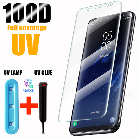 UV Tempered Glass For Samsung Galaxy S10 Plus Glass S9 S8 Screen Protector S20 Ultra S10e S 9 8 10 e Note 9 10 s10 lite Protect ► Photo 1/6