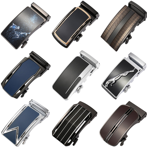 Fashion Men's Business Alloy Automatic Buckle Unique Men Plaque Belt Buckles 3.5cm Ratchet Men Apparel Accessories LY136-22000 ► Photo 1/6