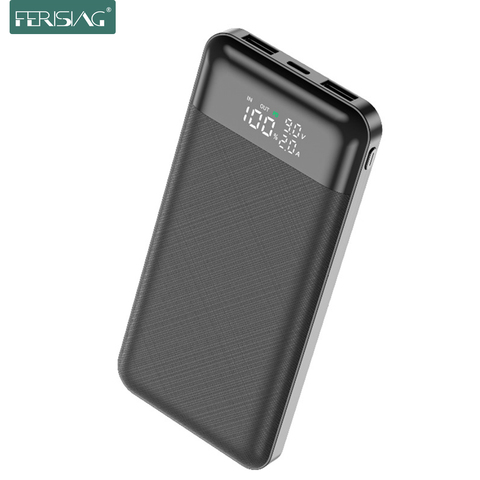 FERISING LED 10000mah Power Bank Portable Charger USB Type C PD3.0 Quick Charge 3.0 Fast Charging Powerbank External Battery ► Photo 1/6