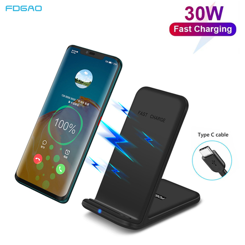 FDGAO Qi Wireless Charger Stand 15W Fast Charging Dock For iPhone 11 Pro XS XR Samsung S20 S10 S9 Galaxy Note 10 9 Phone Holder ► Photo 1/6