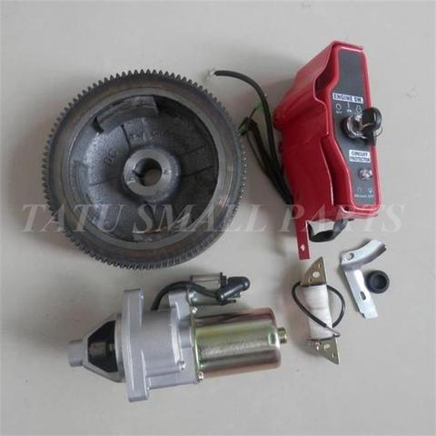 5KW ELECTRIC START KIT FOR HONDA GX340 GX390 420 E*5500 6500 6.5KW GENERATOR STARTER MOTOR KEY SWITCH BOX FLYWHEEL CHARGING COIL ► Photo 1/6