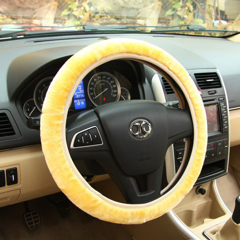 CHIZIYO 4 Colors Winter Warm Imitation Fur Steering Wheel Cover For Car Steering Wheel 36-40CM ► Photo 1/6