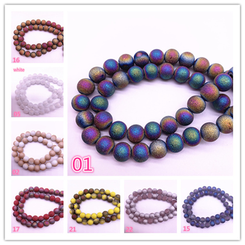 Wholesale 6/8mm Frosted Matt Austrian Crystal Beads High Quality Glass Loose Beads Handmade DIY Jewelry Making For Bracelet ► Photo 1/6