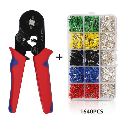 1640pcs Bootlace wire ferrules terminator Kit Electrical Crimp Tubular Terminal connector Box-packed Crimping Terminals Kit ► Photo 1/6