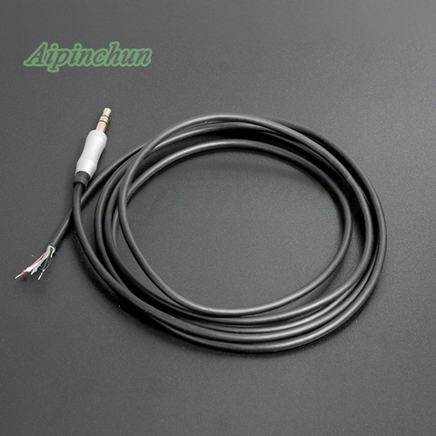 Aipinchun 3.5mm 3-Pole Jack DIY Headset Cable Silver-Plate Repair Replacement Wire Cord One-Side about 1.5m ► Photo 1/2