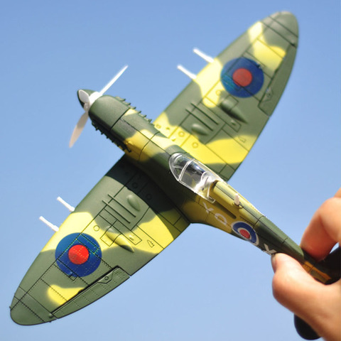 20*18CM  Assemble Fighter Model Toys Building Tool Sets Combat Aircraft Diecast War-II BF-109 Hurricane Spitfire Pirate Military ► Photo 1/6