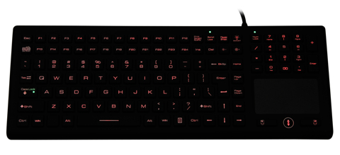 IP68 Waterproof Washable silicone Backlight Keyboard with Touchpad ► Photo 1/2