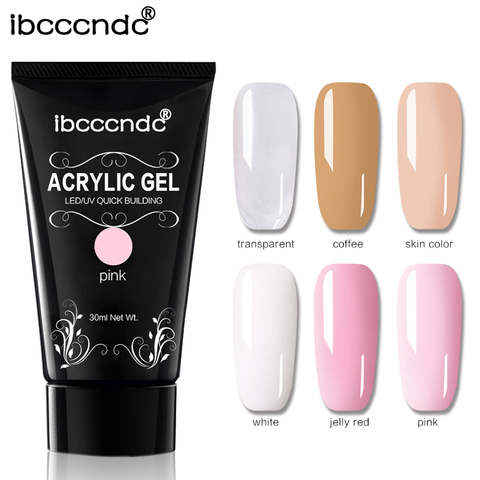 IBCCCNDC 30ml Poly Gel Finger Extension Clear Pink Jelly Polygel Quick Building Nail Art Tips Extend UV Builder Gel Camouflage ► Photo 1/1
