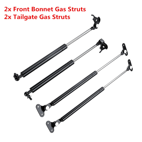 2Pairs Car Front Bonnet Gas Struts + Tailgate Gas Struts Lift Support Bar Steel For Toyota Land Cruiser 80 Series 1990-1997 ► Photo 1/6