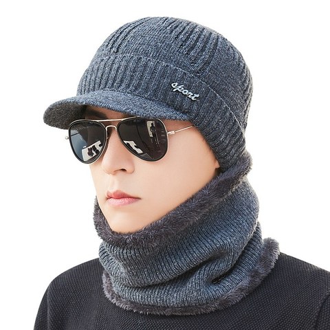 2022 new Winter Skullies Beanies For Men Women Wool Scarf Caps Balaclava Mask Gorras Bonnet Knitted Hat for adult ► Photo 1/6