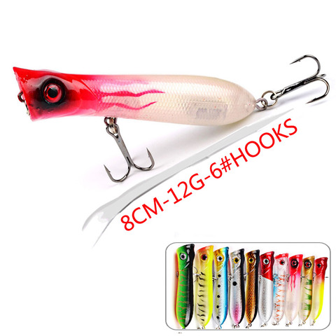 1pcs Fishing Lure/Tackle/Accessories Wobbler For Pike/Trolling/Fish Artificial Bait Hard Floating Topwater Popper Pesca Peche ► Photo 1/6