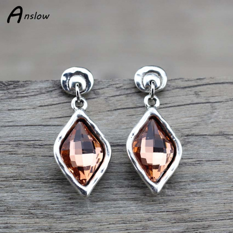 Anslow New Brand Bijoux Charms Fashion Jewelry Water Drop Crystal Good Quality Earrings For Women Female Mothers' Gift LOW0146AE ► Photo 1/5
