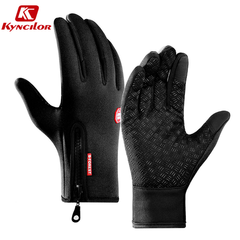 Kyncilor Winter Warm Cycling Gloves Full Finger Waterproof Bike Gloves for Men Women Camouflage Touch Screen Bicycle Gloves ► Photo 1/6