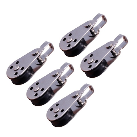 5PCS 316 Stainless Steel Pulley 60mm Wire Rope Crane Pulley Block Hanging Wire Towing Wheel For 2mm To 8mm Rope ► Photo 1/6