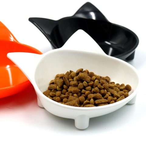 Pet Bowl Melamine Non-slip Cute Cat-shaped Color Melamine Cat Bowl Pet Supplies ► Photo 1/6