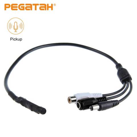 DC 9-14V Sound Monitor Audio Pickup Mini Pickup Audio Microphone RCA Power Cable for Cctv Security Camera DVR Video Surveillance ► Photo 1/6