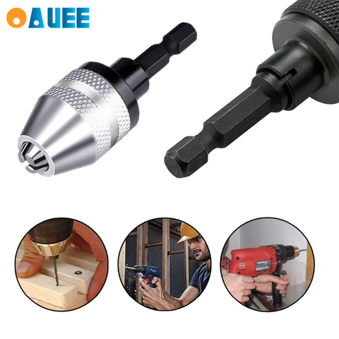 Keyless Drill Chuck 0.3-3.6mm Conversion Tool 1/4