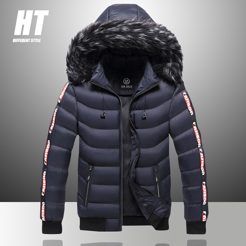 Winter Jacket Men Fur Collar Warm Thick 2022 Parka Male Outerwear Thermal Wool Liner Down Jacket Coats Fleece Hooded Snow Parka ► Photo 1/6