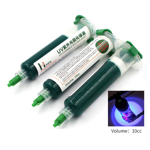 Flux Oil Green 10cc UV Curing Solder Mask Ink BGA PCB Welding Oil UV Light-Cured for iPhone Repair Welding Fluxes ► Photo 1/6