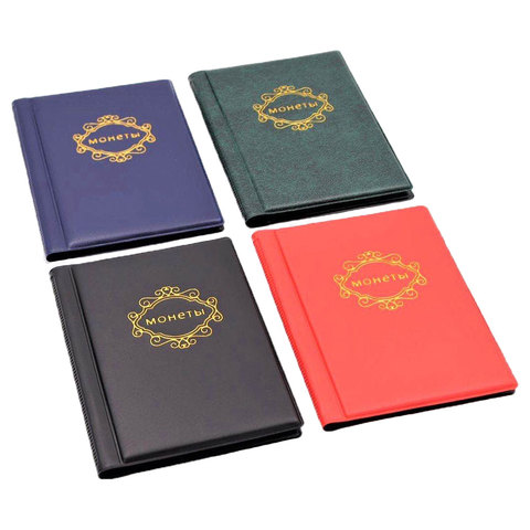 10 Pages 120 Pockets Coin Album For Coins Leather Coin Album Pockets Tokens Commemorative Coin Medallions Badges Collection Book ► Photo 1/6