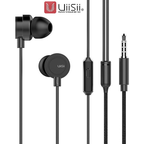 Hot Sale Uiisii headphones noise reduction metal 3.5 mm plug stereo music game sports for iOS Huawei phones HM13 ► Photo 1/6