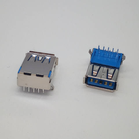 10pcs USB 3.0 Type A Female Plug jack 90 Degrees Pins AF Socket Connector for High-speed Data Transmission ► Photo 1/3