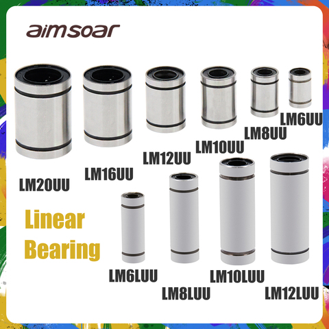 LM8UU Linear Bearings LM6UU LM10UU LM12UU LM16UU LM20UU LM6LUU LM8LUU LM10LUU LM12LUU Linear Bushing 8mm 3D printer Parts ► Photo 1/6