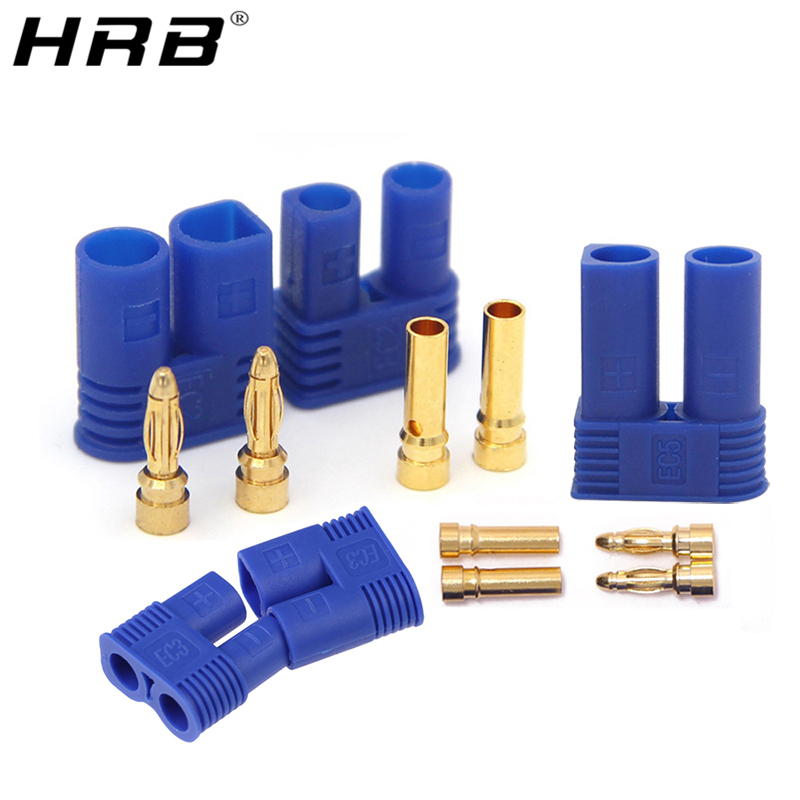 4 Pairs 3.5mm Banana Gold Bullet Connector Plug with Housing for ESC 