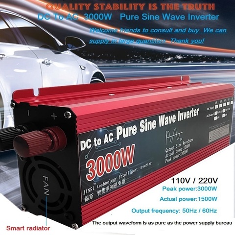 Pure Sine Wave Inverter DC 12v/24v To AC 110V/220V 800W 1600W 2200W 3000W  Voltage Transformer Power Converter solar Car Inverter - Price history &  Review