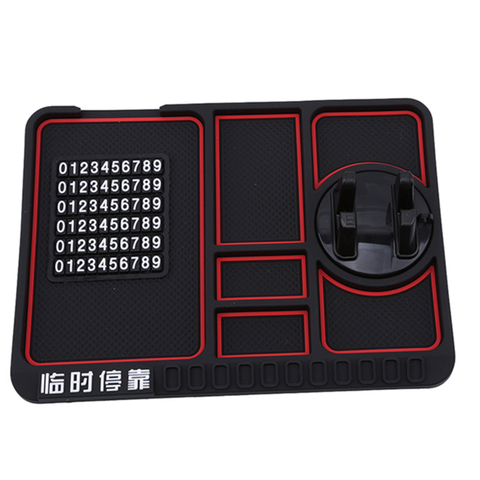 Multi-functional Non Slip Mat Car On-board Phone Holder Temporary Stop Sign Silica Gel  Mobile Phone Anti-slip Pad ► Photo 1/6