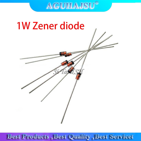 100pcs 1W Zener diode DO-41 3V 3V3 3V6 3V9 4V3 4V7 5V1 5V6 6V2 6V8 7V5 8V2 9V1 10V 11V 12V 13V 15V 1N4733A 1N4742A 1N4728A ► Photo 1/2