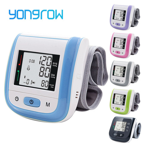 Yongrow Tonometer Automatic Wrist Digital Blood Pressure Monitor Digital lcd Sphgmomanometer Heart Beat Rate Pulse Meter ► Photo 1/6