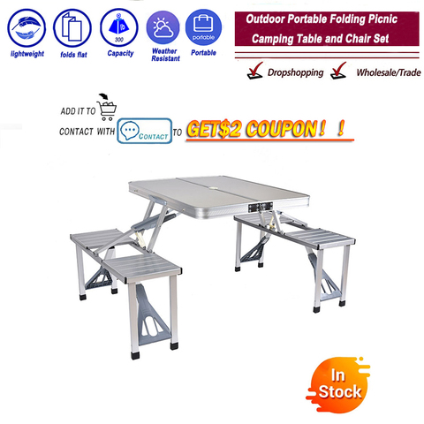 Delivery  normal Outdoor Folding Table Chair Camping Aluminium Alloy Picnic Table Waterproof Ultra-light Durable Folding Table ► Photo 1/6