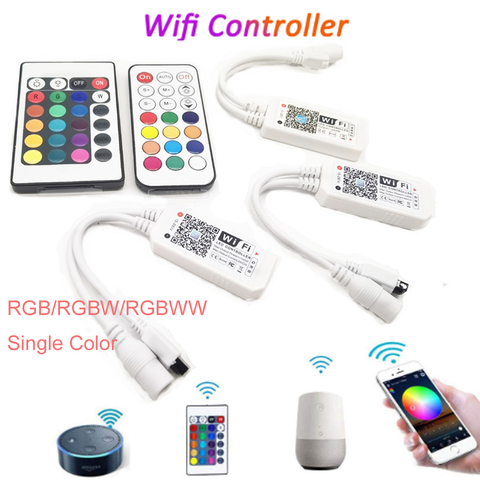 DC5V 12V 24V RGB Led Wifi Controller RGBW RGBWW Bluetooth WiFi LED controller For 5050 2835 WS2811 WS2812B led strip Magic Home ► Photo 1/4