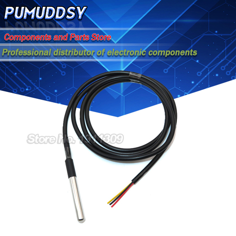 1PCS DS18B20 waterproof 1 meters temperature probe temperature sensor new in stock new ► Photo 1/1