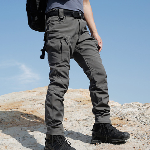 Mens Waterproof Tactical Pants Outdoor Camping Hiking Elasticated Trousers 2019