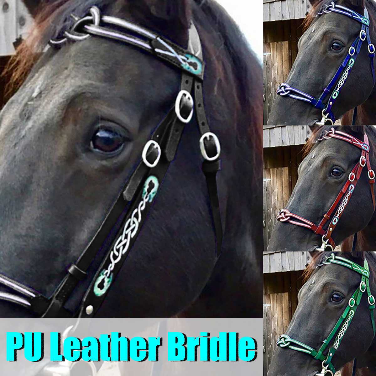 Thicken Cob Horse Halter Bridle Adjustable Head Collar Strap Horse Racing