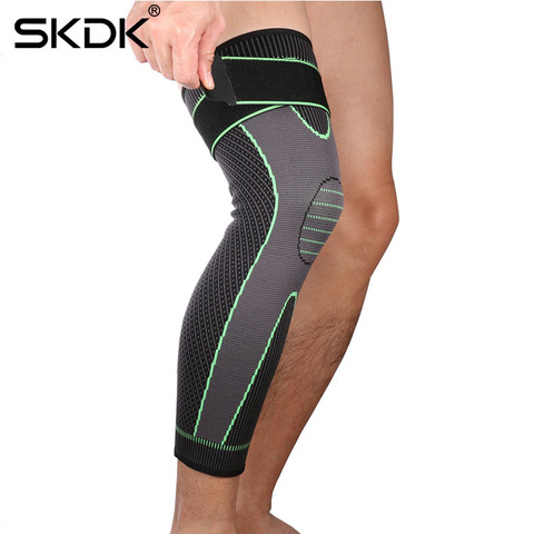 SKDK Anti-Slip lengthen Knee Pad Long Leg Sleeve Bandage Compression Knee Brace Sports Warmth Leg Support Elastic Knee Protector ► Photo 1/6